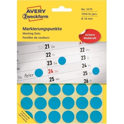 Avery Zweckform 3375 etikety 18mm 22 ks modré