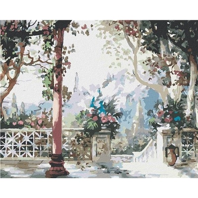 zuty Malování Podle Čísel Terasa S Květinami 80 x 100 Cm Plátno