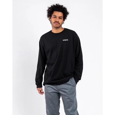 Patagonia MS LS P 6 Logo Responsibilitee black