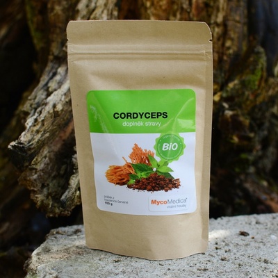 MycoMedica Cordyceps militaris housenice červená bio prášok 100 g