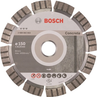 BOSCH Diamantový dělicí kotouč Best for Concrete 150 x 22,23 x 2,4 x 12 mm 2.608.602.653 2.608.602.653