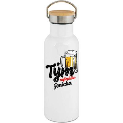 123TRIKO termoska Tým nejlepšího ženicha. Pivo 500 ml vtipné