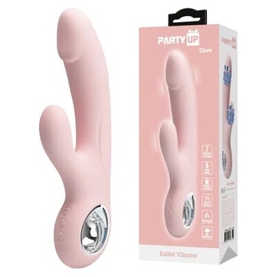 Party Up silikónový vibrátor typ králik nabíjateľný USB Dave