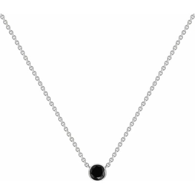 Eppi Minimalistický náhrdelník s čiernym diamantom N36757