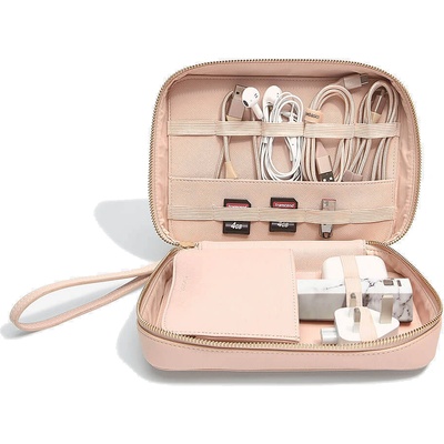 Stackers Калъф за зарядни и слушалки Stackers светлорозов (74318)