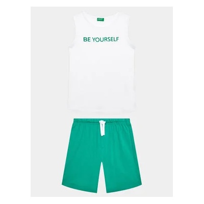 United Colors Of Benetton Комплект тишърт и панталонки 3096CK005 Бял Regular Fit (3096CK005)
