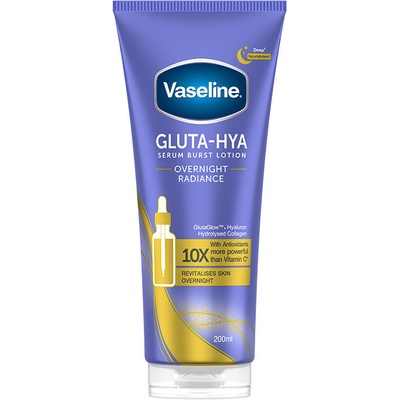 Vaseline Нощен серум за тяло Gluta-Hya Overnight Radiance, 200 ml