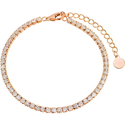 Olivie Stříbrný tenisový náramek 16+4cm ROSE 9365