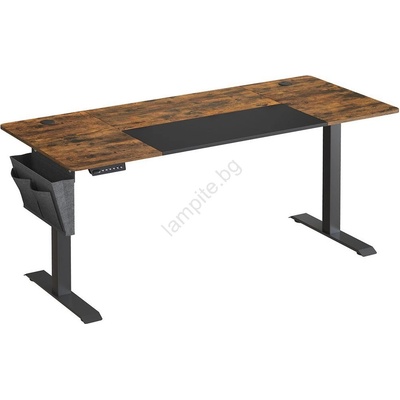 Euziel Регулируемо по височина писмено бюро solea-x, кафяво/черно (ez0036)