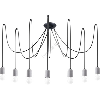 Image 1 of Sollux SL. 1162 - Пендел NESO 7xE27/15W/230V паяк бетон (SLX0958)