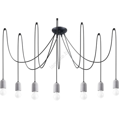 Sollux SL. 1162 - Пендел NESO 7xE27/15W/230V паяк бетон (SLX0958)