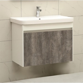 Inter Ceramic Конзолен PVC шкаф ICP 8365+ мивка 8048-2NEW, 80.5x46x63см (8365+8048-2NEW)