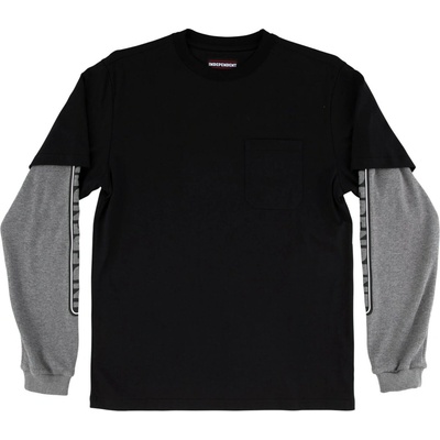 Independent Bar Logo Thermal 2Fer L/S Thermal Top black/Hthr