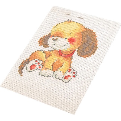 Stoklasa Dětská vyšívací sada s předtištěným motivem 020736 6 pejsek 14x20cm – Zboží Mobilmania