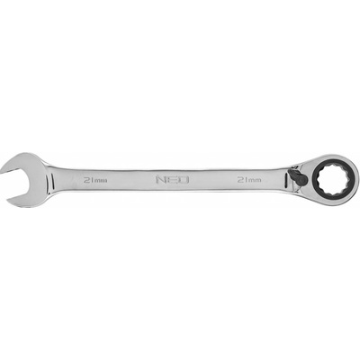 Neo Tools plochý očkový klíč s ráčnou 21 mm 09-333