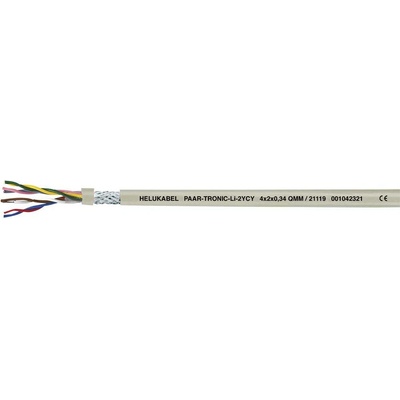 Helu 16026-1000 datový LiYCY 2 x 0.75 mm² šedá 1000 m