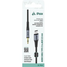 iPEAX 90010139 USB-C / 3,5 MM JACK 1,5m černý
