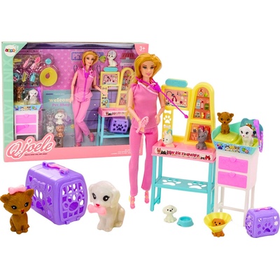 LEAN Toys Sada veterinárov terapeutický nábytok príslušenstvo domáce zvieratá