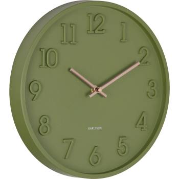 Karlsson Calma стенен часовник, тъмнозелен (KA6041GR)