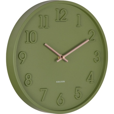 Karlsson Calma стенен часовник, тъмнозелен (KA6041GR)
