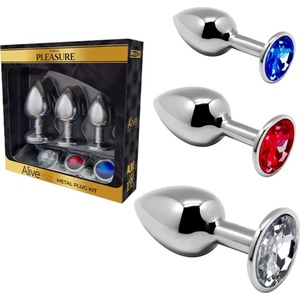  Метални анални разширители, 3 размера - Anal Pleasure Kit (D-237168)