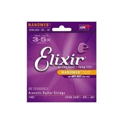 Elixir 11002 Bronze 80/20 Extra Light 10/47