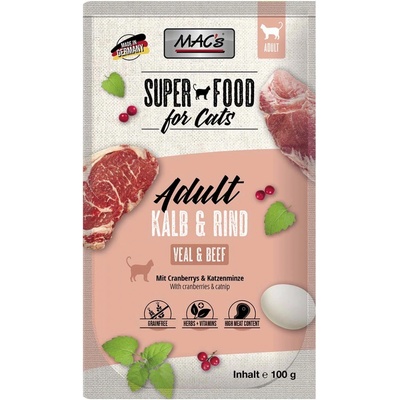 Mac's Cat telecí hovězí a brusinky 12 x 100 g