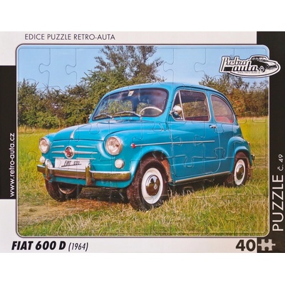 Retro-Auta č. 49 FIAT 600 D 1964 40 dílků