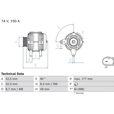 Generátor BOSCH 0 986 084 700 (0986084700)