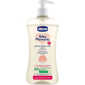 Chicco Мицеларен шампоан за коса и тяло Chicco - Sensitive, 500 ml (C0219)