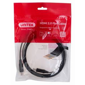 Unitek hdmi КАБЕЛ 2.0 4k60hz, ПЛОСЪК, 2m, c11063bk-2m (c11063bk-2m)
