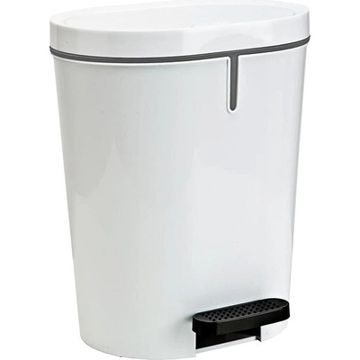 Denox Oval pedálový odpadkový koš 25 l, plast, bílý 24200_050