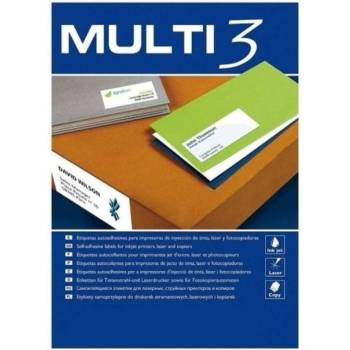 MULTI 3 Етикети за принтер MULTI 3 Бял прав 100 Листи 70 x 50, 8 mm (8410782104964)