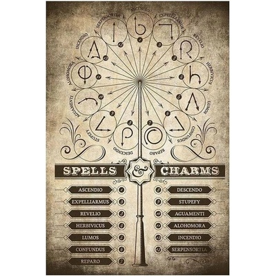 Plagát Harry Potter: Spells & Charms (61 x 91,5 cm)