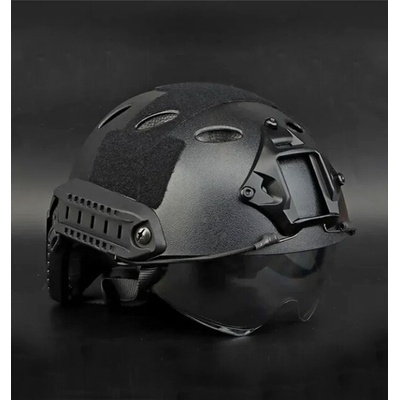 Helma Dragowa Fast PJ s okuliarmi Bolt, čierna