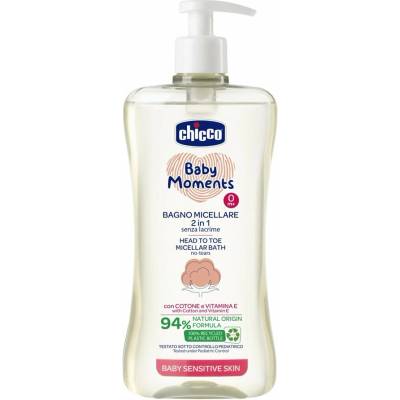 CHICCO Micelárny šampón na vlasy a telo, Baby Moments Sensitive 500 ml, 0m+