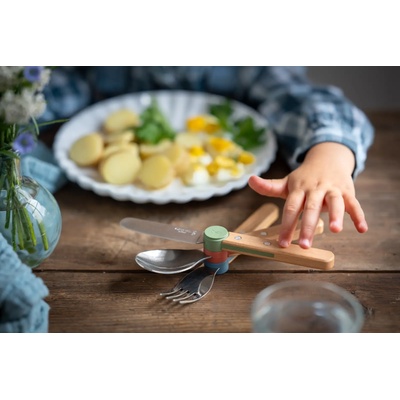 Opinel Dětský příbor Le Petit Gourmet zelená