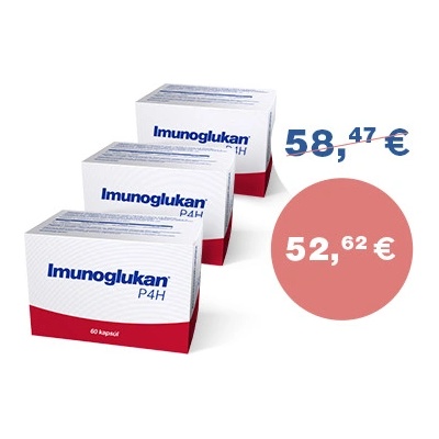 Imunoglukan P4H Výhodný balíček 3 produktov 60 kapsúl