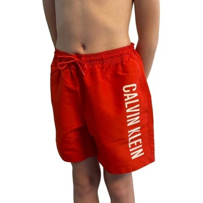 Calvin Klein KV0KV00053 chlapčenské plavecké šortky červené