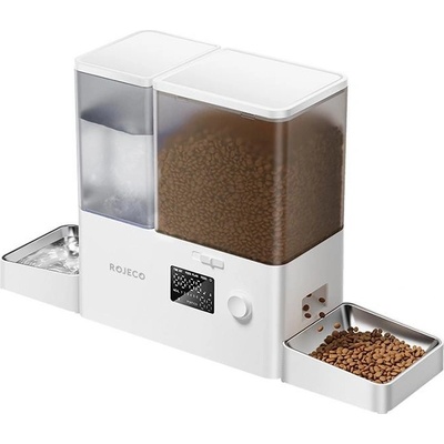 Rojeco 2 v 1 Fontána na vodu pro domácí mazlíčky 3,5 l a krmítko 5 l Button Verson – Zbozi.Blesk.cz