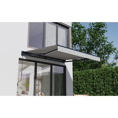 BestBerg BBSU-EL295LG Elektrická markíza s LED osvetlením 295 x 250 cm svetlo sivá