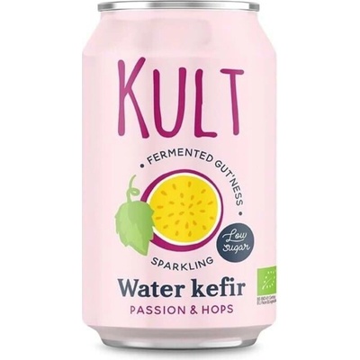 Kult Kefir Bio Vodní kefir s příchutí mučenky a chmelu 330 ml – Sleviste.cz