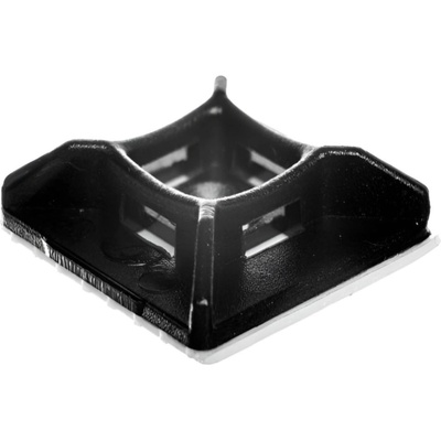 EL-Plast Крепеж за биндер лента от 2, 4-4, 5 мм, Самозалепващ, Черен (pms-25-25-uv-100)