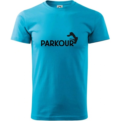 Parkour salto tričko Svetlý tyrkys