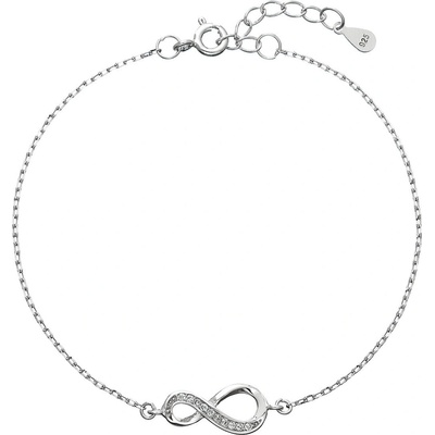 Pavona stříbrný náramek se zirkony Nekonečno 13009.1