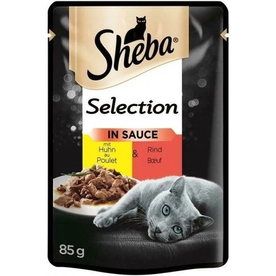 Sheba s kuřecím a hovězím masem pro dospělé kočky 28x 85 g