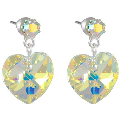 JSB se Swarovski Elements tvar srdce duhová 14620214 ab