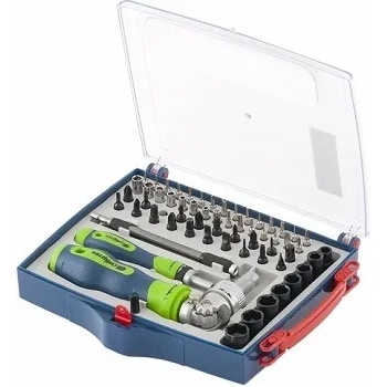 Image 1 of MTX Отвертка реверсивна с битове и вложки, 61 части//mtx 133637