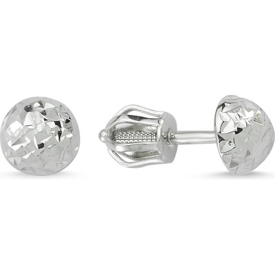 Lillian Vassago polguľôčkové náušnice z bieleho zlata LLV11-GER029