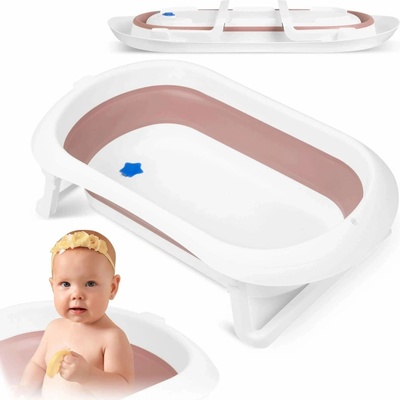 Ricokids Skládací vanička bílorůžová